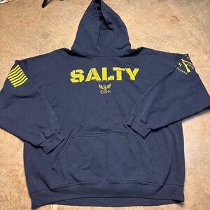 Grunt Style USN Salty Pullover Hoodie Size XXL
